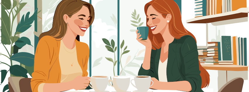 Brandi and Sam at the coffee shop